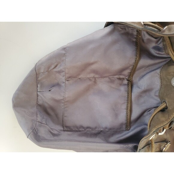 MICHAEL KORS Milo Distressed Leather Large Bucket Handbag Purse Tote - Picture 16 of 16